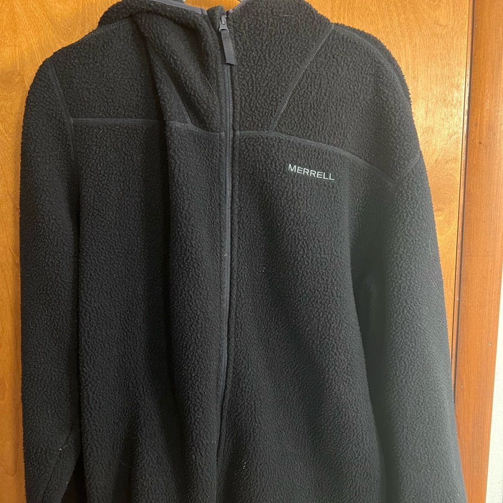 Merrell navy blue Sherpa coat